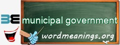 WordMeaning blackboard for municipal government